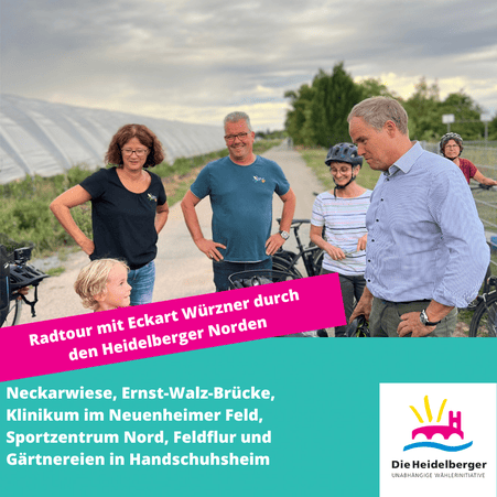 Radtour mit Eckart Würzner durch den Heidel­berger Norden